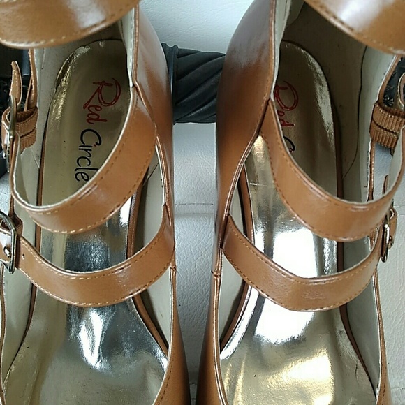 Red circle caramel Talasi shoes - Picture 5 of 8